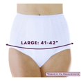 thumbnail image 5 of 3-Pack Women's Maximum Absorbency Reusable Bladder Control Panties White Large (Fits Hip: 41-42"), 5 of 5