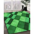 thumbnail image 3 of Ahgly Company Tapis d'Intérieur Lavable en Machine Carré Vert Transitionnel, 8 Pieds Carré, 3 of 7