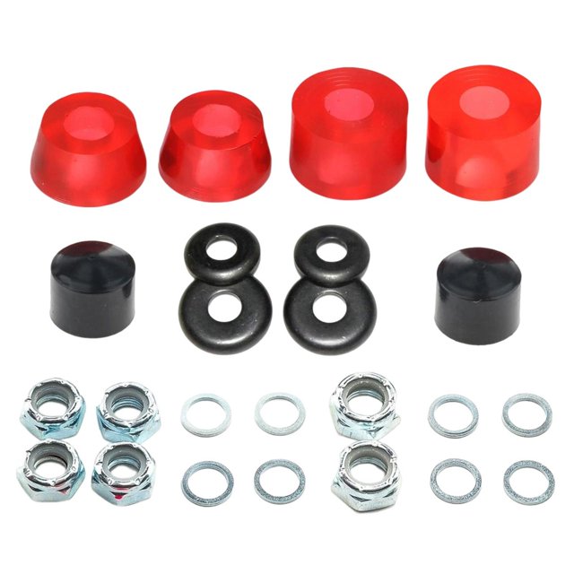 jinwen Skateboard Bushings Washers Cups Nuts clear red 11mm