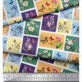 thumbnail image 2 of Soimoi Purple Moss Georgette Fabric Floral & Insect Patchwork Print Fabric by The Yard 42 Inch Wide, 2 of 3