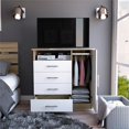 thumbnail image 3 of TUHOME Peru 4 Drawer Dresser - Light Oak/White Engineered Wood, 3 of 7