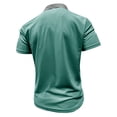 thumbnail image 4 of FAIWAD Mens Short Sleeve Tops Lapel Button Down Business Office Shirts Stretch Lightweight Tops with Pocket, 4 of 5