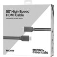 thumbnail image 1 of Best Buy Essentials Câble HDMI Mural 4K Ultra HD de 15,24 m (50 Pi) (BE-HG507) - Noir, 1 of 5