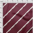 thumbnail image 3 of oneOone Polyester Spandex Maroon Fabric Stripe Sewing Material Print Fabric By The Yard 56 Inch Wide, 3 of 5