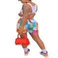 thumbnail image 4 of Wemen Beach Shorts Floral Print Elastic High Waist Short Pants, 4 of 5