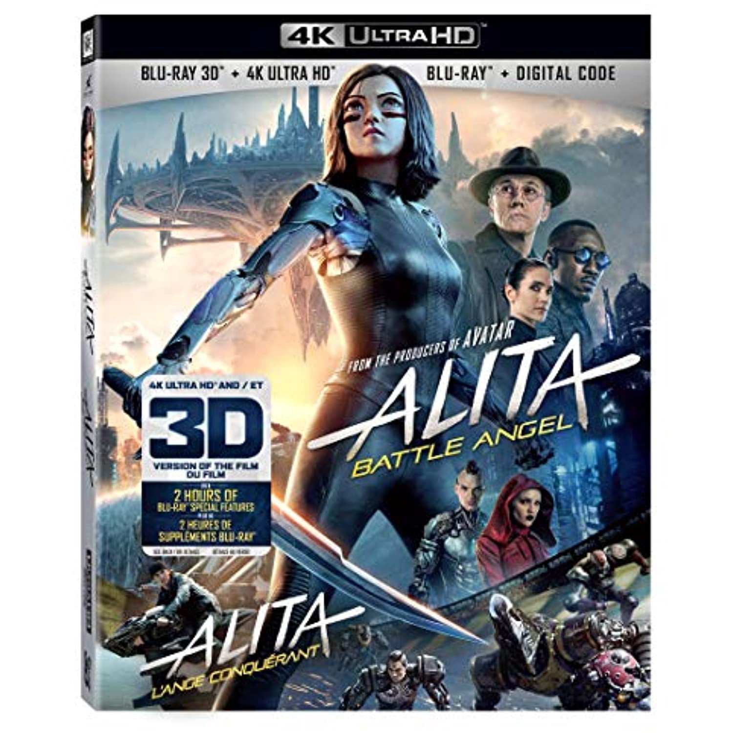 Alita Battle Angel (Bilingue) [4K UHD + 3D + Blu-ray + Copie Numérique]