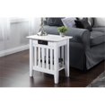 thumbnail image 3 of AFI Table d'Appoint en Bois Massif 14 Pouces avec Chargeur Intégré en Blanc, 3 of 10
