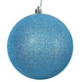 thumbnail image 1 of Vickerman Boule Pailletée Turquoise de 8 Pouces Ornement de Noël, 1 of 3