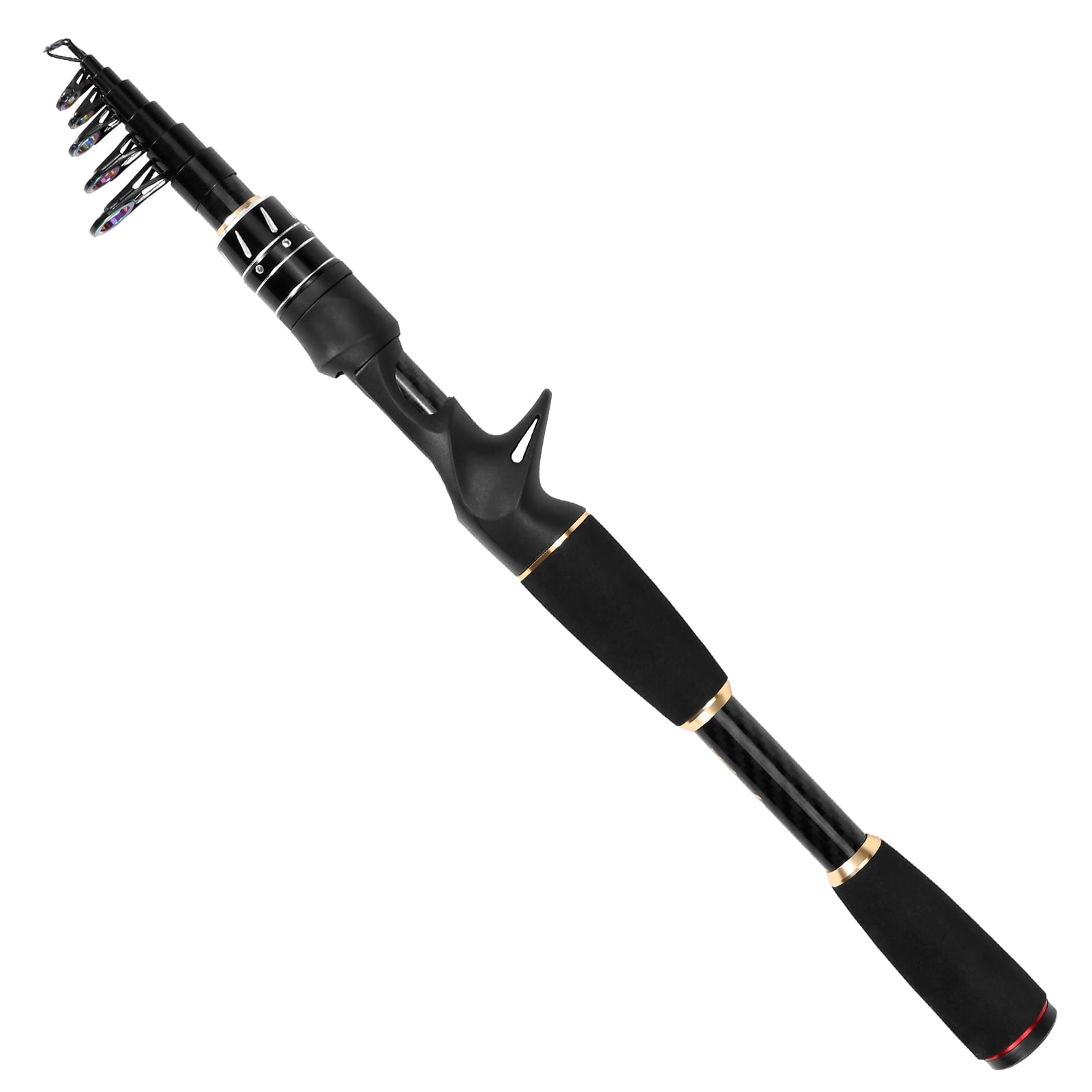 Yeacher 2.1m Carbon Casting Rod Portable Fishing Rod Lightweight Telescopic Travel Fishing Rod Ultra-Sensitive Sea Saltwater Freshwater Rod