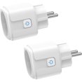 thumbnail image 1 of WiFi Smart Plug, 2 Pack 16A 3680W Smart Plug, WiFi Socket with Power Consumption Measurement, Remote Control, Voice Control, Compatible with Alexa & Google - for France, 1 of 5