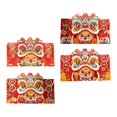 thumbnail image 2 of veasfak 4Pcs Nouvel An Chinois Enveloppes Rouges Argent Chanceux pour le Festival de Printemps d'Anniversaire C, 2 of 7
