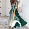 thumbnail image 2 of TJAZFJPA Robe de Soirée pour Femmes Élégante, Mode pour Femmes, Printemps et Été, Imprimée, Sans Manches, Col en V, Fermeture Éclair Latérale, Robe Style, Robes d'Hiver pour Femmes, Tendance 2025, Sorties de Plage, Robes pour Femmes, 2 of 5