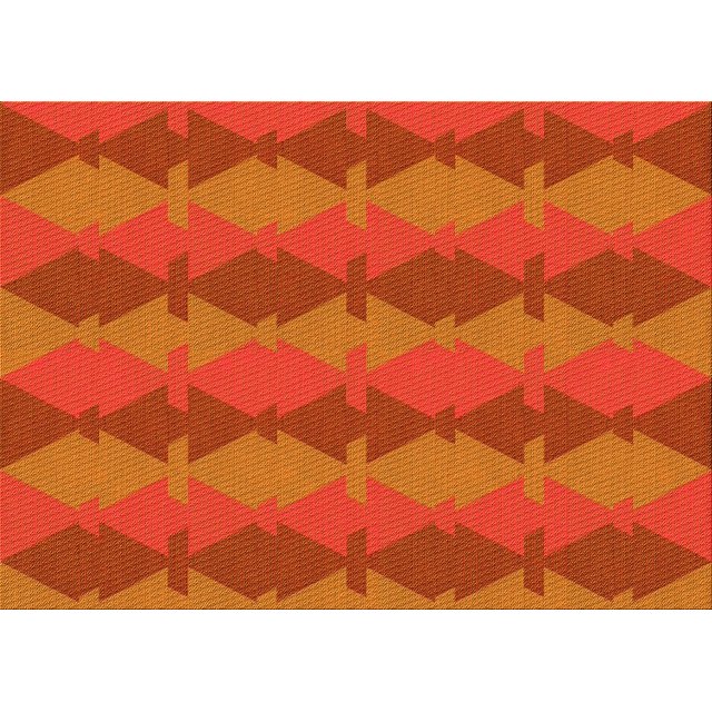Ahgly Tapis Rectangulaire Lavable en Machine Intérieur Transitionnel Orange Néon, 6 Pieds x 9 Pieds