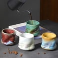 thumbnail image 4 of Ruiboury Creative Pottery Handmade Coffee Cup Unique Retro Cappuccino Mug Addition To Kitchenware Which Is Simple And Heavy White, 4 of 6