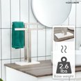 thumbnail image 4 of KOKOSIRI Hand Towel Holder Free-Standing Towel Racks with Marble Base for Bathroom Kitchen Vanity, Brushed Stainless Steel 15.7'' Height THS0001-SM-BR, 4 of 7