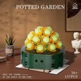 thumbnail image 3 of Potted Garden Orange Flowers Botanical Collection Set, 157 Pieces Modular Buildings, Decorative Home Office Creative Construction Toy Gifts for Adult Kid, 3 of 5