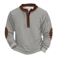 thumbnail image 3 of Men's Retro Halloween Quarter Button Collar Sweatshirt Haunted House Acting Essential Partially Buttoned Pullover Vintage Horror Print Last-Minute Halloween Party, 3 of 3