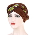 thumbnail image 1 of Aocisk Ethnic -Tied Head Cover Wrap Braid Hat Headwear Baseball Cap Coffee One Size, 1 of 4