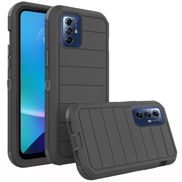 Asuwish Phone Case for Motorola Moto G Power 2022/G Play 2023/G Pure 2021 Hybrid Rugged Shockproof Hard Protective Drop Proof Full Body Heavy Duty Mobile Cell Cover XT2271DL XT2165DL Women Men Black