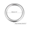 thumbnail image 2 of Unique Bargains Bague Ronde en Acier Inoxydable 316 50 mm ID 8 mm d'Épaisseur, Lot de 3, 2 of 5