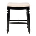 thumbnail image 3 of Linon Marino 25" Upholstered Backless Counter Stool in Black Wood, 3 of 9