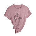 thumbnail image 5 of TSADFHJI T-Shirt en Coton pour Femmes Femmes Printemps Été Chats Imprimé Manches Courtes Col Rond T-Shirt Haut TTG, 5 of 5