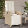 thumbnail image 1 of vidaXL Chaise de Jardin Inclinable d'Extérieur avec Repose-Pieds - Rotin Poly Beige, 1 of 5