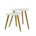 thumbnail image 1 of Convenience Concepts Oslo Nesting End Tables, White / Natural, 1 of 5