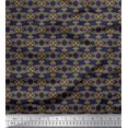 thumbnail image 1 of Soimoi Crepe Silk Fabric Filigree Damask Print Sewing Fabric Yard 42 Inch Wide, 1 of 3