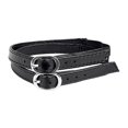 thumbnail image 4 of 2 Pcs Sangle de Chaussure Détachable Réglable Flexible en Cuir Attache Cheville Remplacement Bande Antidérapante pour Femmes Dames, Noir Mat, 4 of 8