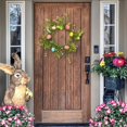thumbnail image 3 of Plastic Easter Eggs Door Wreath With Easter Eggs Bunny And Easter Eggs Hand Made Rattan Easter Wreath Easter Eggs Happy Bunny Craftsmanship Decoration Gift Home Party Decoration, 3 of 6