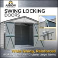 thumbnail image 4 of Arrow Select Steel Storage Shed, 8x6, Gris pâle, 4 of 8