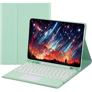Touch Keyboard Case for iPad 9.7 2018/2017 / iPad Air 2 / iPad Air with Pencil Holder - Magnetically Detachable Touch Bluetooth Keyboard
