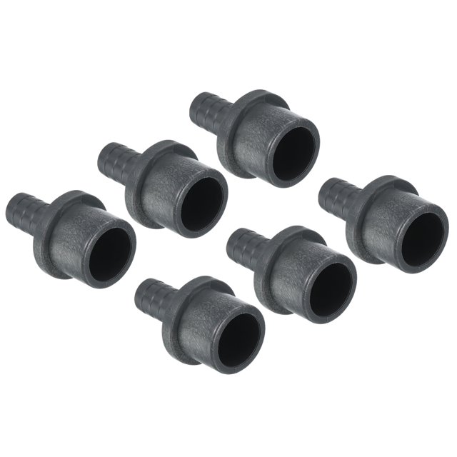 Unique Bargains UPVC Reducer Pipe Fitting 25mm OD 13mm Barbed, 6 Pack Straight Coupling Adapter Connector, Grey