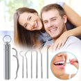 thumbnail image 1 of Up to 70% Off! Gspmoly Dental Floss Picks, 304 Metal Tooth Picking Tool Stainless Steel Toothpick Portable Oral Tooth Cleaning Tool Set Floss Picks for Teeth, 1 of 5