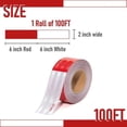 thumbnail image 2 of Red And White Reflective Tape Car Truck Body Sticker Annual Inspection Reflective Strip, 2 of 3