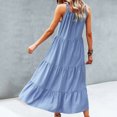 thumbnail image 4 of Robes pour Femmes Été 2024 Surdimensionné Printemps et Col Suspendu Dentelle Creuse Jupe Décontractée 50 % de Réduction Liquidation!, 4 of 7