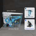 thumbnail image 2 of Bidet de Toilette Intelligent avec Réservoir Intégré, Hauteur de Siège Confortable ADA, Bidet de Toilette Allongé à Double Chasse, Siège Affleurant/ouvert avec Capteur de Pied, 2 of 11