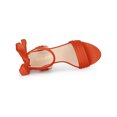 thumbnail image 4 of BLISSFUL STEP Women's Sandals Ankle Tie Back Open Toe Block Heels Orange 12, 4 of 7