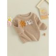thumbnail image 3 of Faithtur Chandail d'Automne pour Bébé Fille, Motif Lettre Fleurie Manches Longues Col Rond Pull Tricoté, 3 of 9