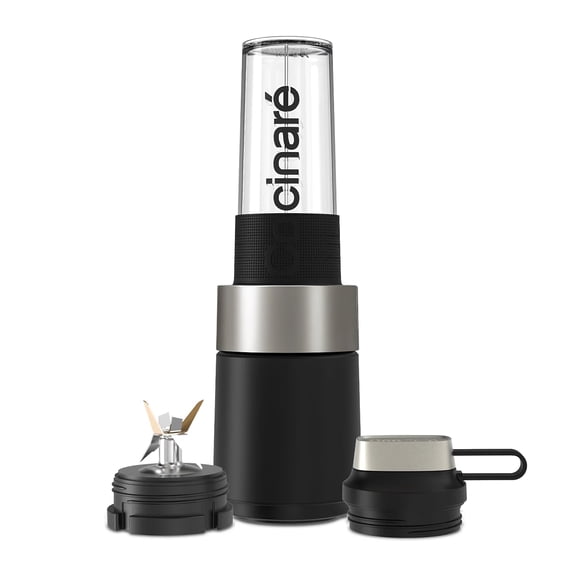 Cocinare Mélangeur à Smoothies Portable 1100 W, Gobelet 16 Oz pour Smoothies, Shakes, Fruits Surgelés, Glace, Noix (Noir)