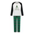 thumbnail image 2 of SUNSIOM Matching Family Pajamas Sets Christmas PJ's Long Sleeve Tree Print Raglan Tops + Plaid Pants Set Loungewear, 2 of 10