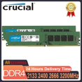 thumbnail image 1 of RAM DDR4 8 Go 16 Go 32 Go 4 Go 3200MHz 2133MHz 2400MHz 2666MHz PC4-19200 288-Pin pour Mémoire de Bureau PC Ordinateur Moudre DDR4 4G 2400 X2, 1 of 5