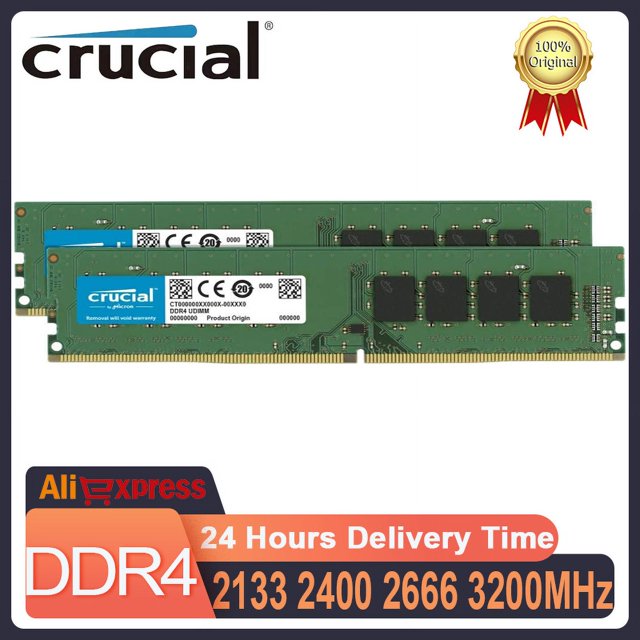 RAM DDR4 8 Go 16 Go 32 Go 4 Go 3200MHz 2133MHz 2400MHz 2666MHz PC4-19200 288-Pin pour Mémoire de Bureau PC Ordinateur Moudre DDR4 4G 2400 X2