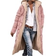 thumbnail image 1 of Manteau Long en Coton Réversible pour Femmes, d'Hiver, Décontracté, Ample, Mode, à Poches Colorées, à Fermeture Éclair, 1 of 1