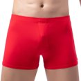 thumbnail image 1 of RXIRUCGD sous-Vêtements pour Hommes Hommes Décontracté Mode Uni Aguichant Taille Élastique Respirant Boxeurs Caleçons Courts Boxeurs pour Hommes Rouge, 1 of 6