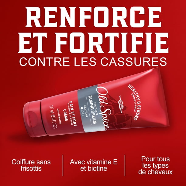 Old Spice Frizz-Free Taming Cream, Healthy & Strong with Vitamin E