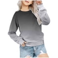 thumbnail image 1 of MIASHUI Girls Sweatshirt Tops Gradient Printed Crewneck Casual Pullovers,Black,3-4 Years, 1 of 3