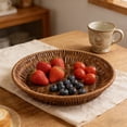 thumbnail image 1 of EGNMCR Plastic Imitation Vines Woven Basket Storage Basket Fruit And Vegetable Storage Basket Snack And Candy Tray Bread Basket Multi Functional Storage Tray Plastics storage basket, 1 of 7