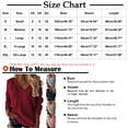 thumbnail image 2 of Qertyioot Chandails à Col en V pour Femmes Automne Mode pour Femmes et Hiver Décontracté Col Rond Manche Chandail Uni Hauts Blouse, 2 of 6